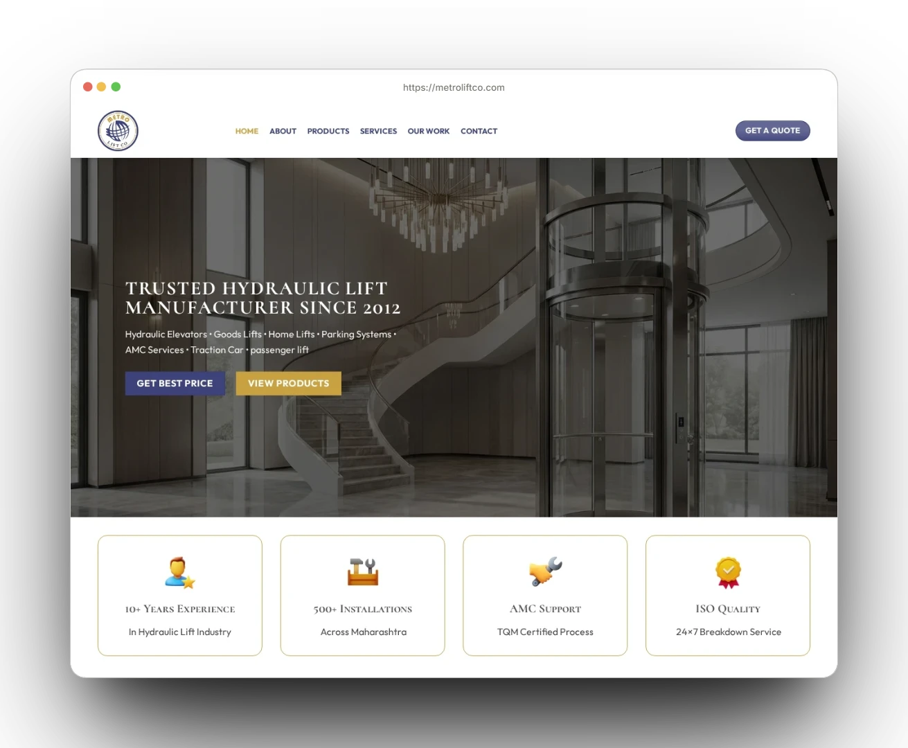 Ftech Digital Client Portfolio Showcase: Metroliftco